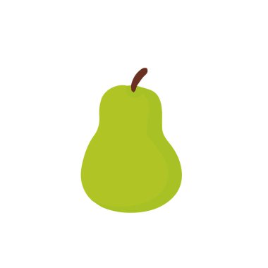 Düz renkli armut simgesi. meyve sağlıklı beslenme diyeti