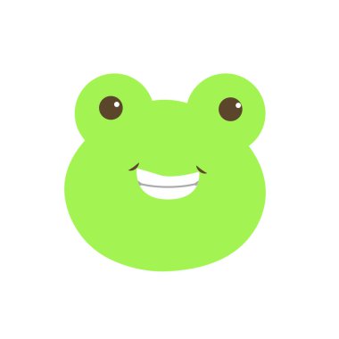 Web ve mobil uygulama tasarımınız için beyaz arkaplanda izole edilmiş kurbağa simgesi