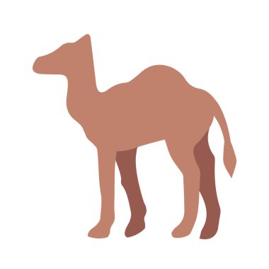Şirin Kahverengi Deve Vektörü İllüstrasyonu