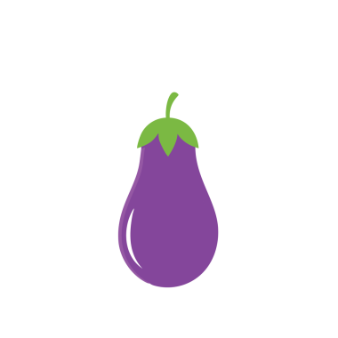 patlıcan logo şablonu vektör simgesi tasarımı