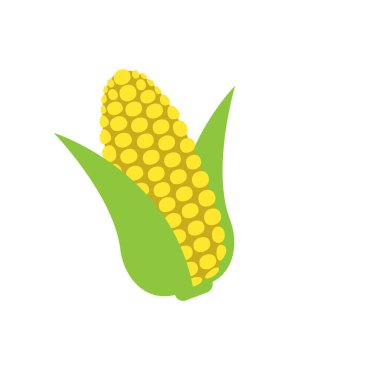 Şirin Sarı Mısır Vektörü İllüstrasyonu