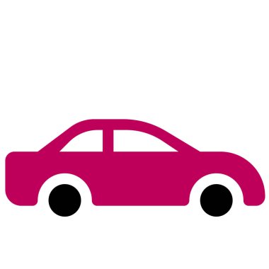 Eflatun bir arabanın basit bir düz vektör çizimi