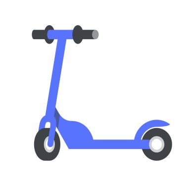 Şirin Mavi Scooter Vektör İllüstrasyonu