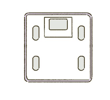 Beauty Simple Touch Weight Scale Illustration