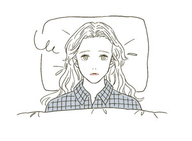 Uykusuzluk çeken bir kadının güzelliği.