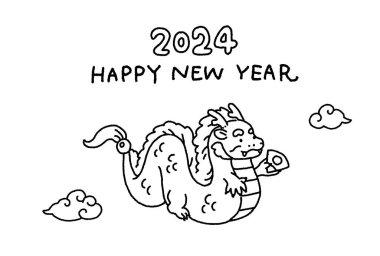 2024 Gece Nişanı Ejderha Çiziminin Şirin Yılı