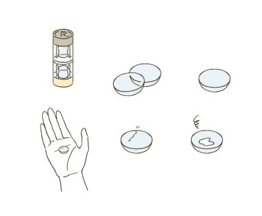 Güzellik Kontak Lensleri ve Palm Illustrations