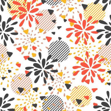 Soyut Girdap Organik Havai fişek Vektörü Şekilsiz Desen arkaplan ve giysi tasarımı için kullanılabilir