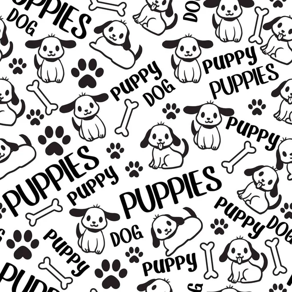Geçit Köpeği Sevgisi Kusursuz Vektör Deseni arkaplan ve giysi tasarımı için kullanılabilir
