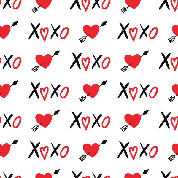 Amorous Art Love Struck Red Heart Vector Deseni arka plan ve giysi tasarımı için kullanılabilir