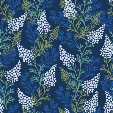 Soyut Botanik Melodi Çiçeği ve Yaprak Deseni arkaplan ve giysi tasarımı için kullanılabilir