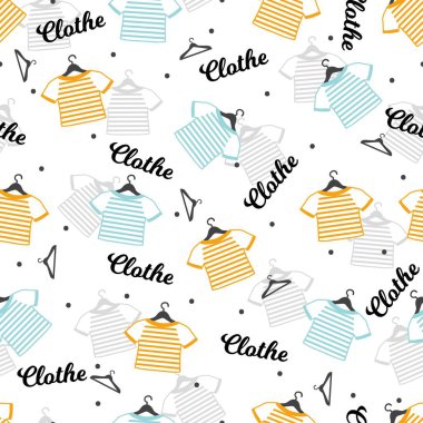 Şık Dolap Çizgileri ve Askı Vektör Deseni arkaplan ve giyim tasarımı için kullanılabilir