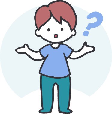 Puzzled Boy with Floating Question Marks Vector Art. Perfect for a variety of projects, from educational materials to conceptual designs, conveying the universal experience of seeking answers and navigating the unknown.