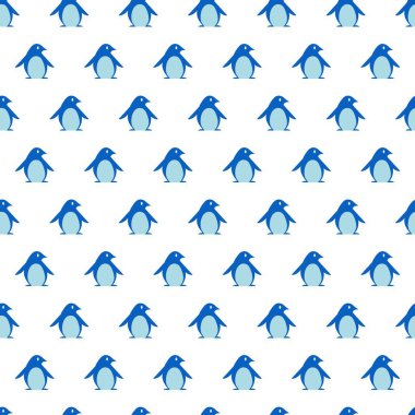 Arktik Penguen Geçit Töreni Oyun Zamanı Şablonu arkaplan ve giysi için kullanılabilir