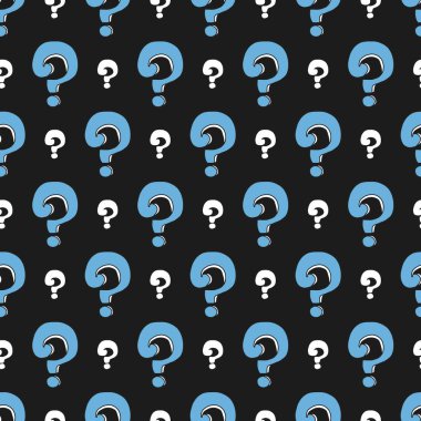 Inquiry Infinity Blue ve White Questions on Black arka plan ve giyim tasarımı için kullanılabilir