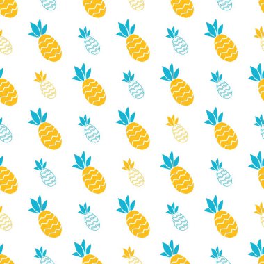 Tropikal Sulu Pop Pineapple Fruity Fruity Model, arka plan ve giysi tasarımı için kullanılabilir