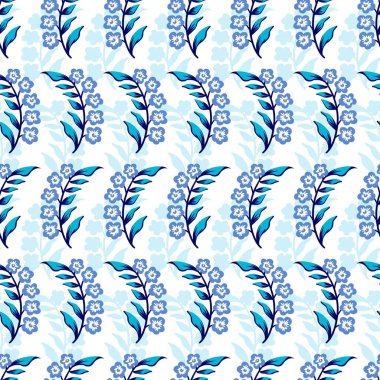 Serene Flora Pastel Mor Çiçek Dizisi Deseni arkaplan, şablon ve giyim tasarımı için kullanılabilir
