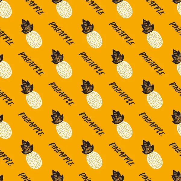 Soyut Pineapple Frenzy Fruit Siluet Deseni. Bu pürüzsüz tasarım, tekstil, duvar kâğıtları ve kırtasiye gibi dijital ve yazdırma ortamlarında kullanmak için idealdir.