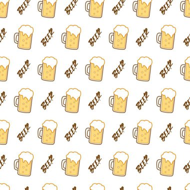 Tezahürat ve Birasız Bira Bardakları Desen Sanatı. Bira fabrikası promosyonları, parti dekorasyonları ya da bira temalı özel ürünler ve iyi bir biranın keyfini çıkaran bir proje için mükemmel..