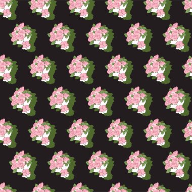 Lezzet Çiçeği Dizisi Şirin Pembe Buketler Modeli. Tekstil, kırtasiye ya da ev dekorasyonu için mükemmel. Bu desen her projeye bahar neşesi ve renk katar..
