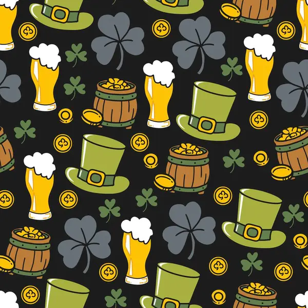 Festive and Charm Irish Holiday Vibe Model Sanat. Bu canlı desen, İrlanda kutlamasının neşe ve çekiciliğini özetliyor. Aziz Patrick Günü süslemeleri, hediye paketleri, parti davetiyeleri için mükemmel.