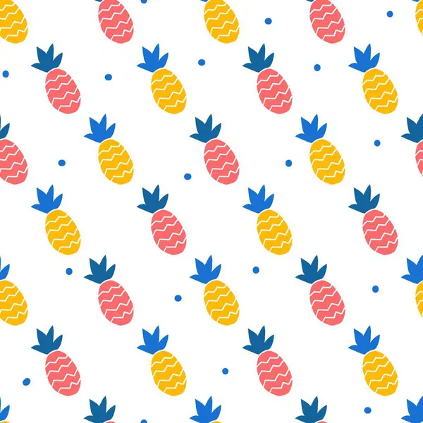 Tropik Cennet Ananasları Fruit Fiesta Deseni arka plan ve giyim tasarımı için kullanılabilir