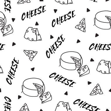 Beyaz Peynirli Süt Ürünleri Hayalsiz Desen arka plan ve giyim tasarımı için kullanılabilir