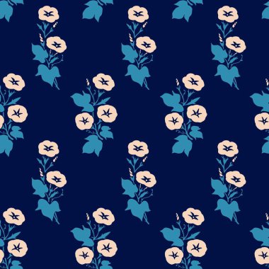 Mavi Sabah 'taki Botanik Özeti Arka plan ve giysi tasarımı için kullanılabilir