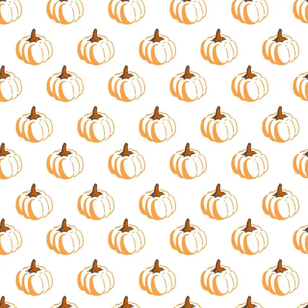 Sonbahar Su Kabakları Bahçe Hazineleri Vektör Kusursuz Desen arkaplan ve giyim tasarımı için kullanılabilir