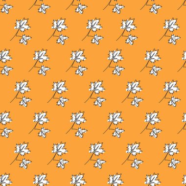 Sonbahar duvar halısı Akçaağaç Yaprak Karalamaları Sonbahar Renklerinde arkaplan, şablon ve giyim tasarımı için kullanılabilir