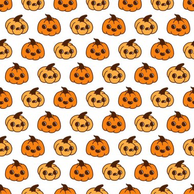 Şirin, yuvarlak, içi boş, Jack Balkabağı desenli. Ekim parti dekorasyonu, ambalaj, kumaş baskıları ve mevsimlik tasarım projeleri için mükemmel..