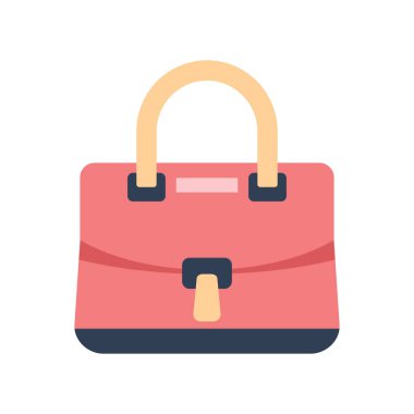 Minimalist tasarımı olan modern, şık bir kadın çantası, beyaz bir arka planda izole edilmiş. Bu vektör görüntüsü moda, perakende ve markalaşma için ideal bir aksesuar yakalar.