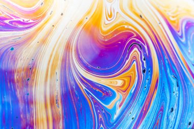 Sabun köpüğü dalgaları ve girdap deseni makro arkaplan