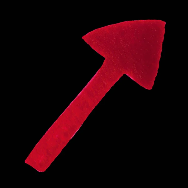 Ponteiro Livre Seta Aquarela Vermelha — Fotografia de Stock