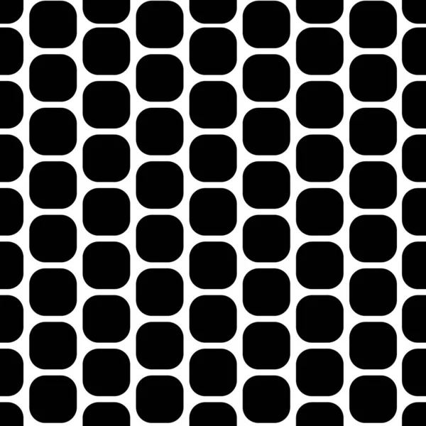 Seamless Vector Pattern Shapes Black White Background — Stock Vector