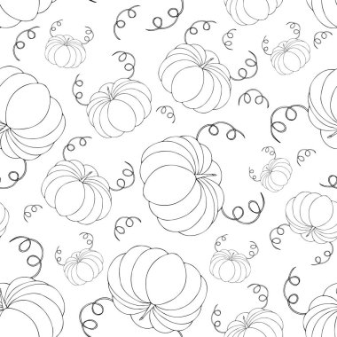 Beyaz arka planda bıyıklı, pürüzsüz kabak deseni