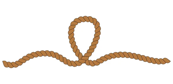 Cadre Corde Dans Style Marin — Image vectorielle