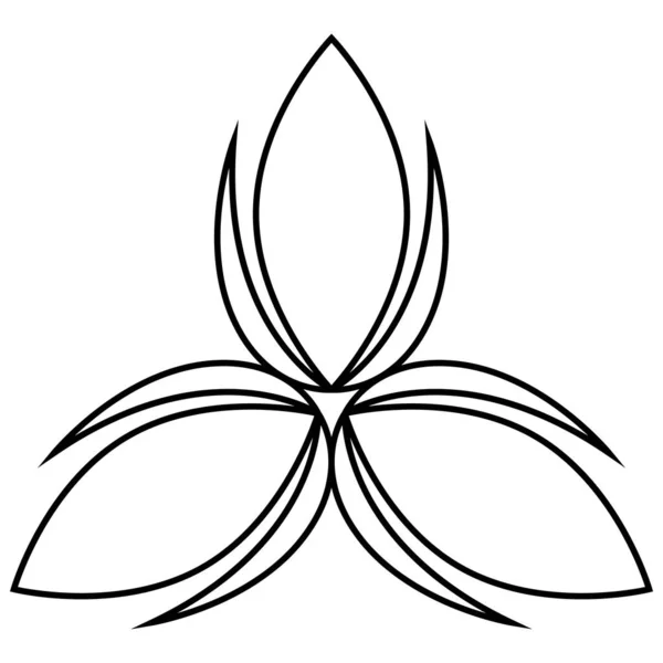 Symbole Mystique Signe Oracle Tatouage Icône Vectoriel Illustration Isolé Sur — Image vectorielle