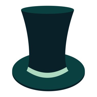 Silindir şapka zümrüt renginde ve kurdeleli. giysi aksesuarı