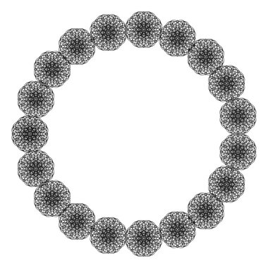 Çevrede dantelli, yuvarlak vintage çerçeve açın