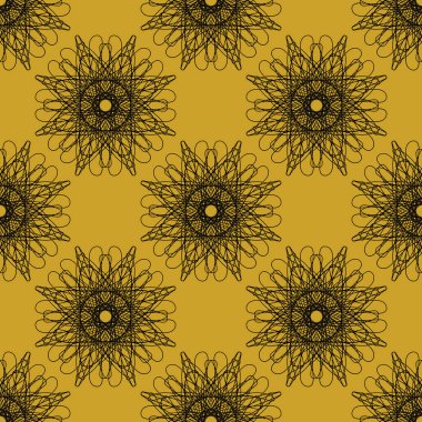 soyut şekillerin, sarı ve siyah renklerdeki kusursuz örüntüleri