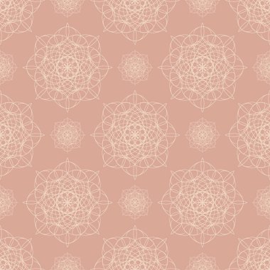 Pembe arka planda soyut dantel çiçeklerin kusursuz bağ dokusu