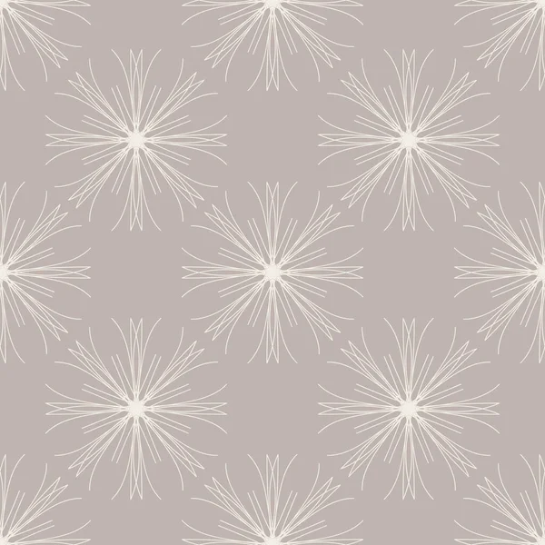 Vector Seamless Vintage Pattern Abstract White Lace Flowers Grey Background — Stock Vector
