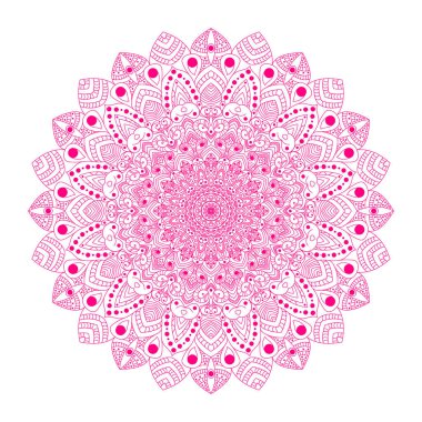 Mandala çiçek vektörü basit soyut yuvarlak açılış şekli