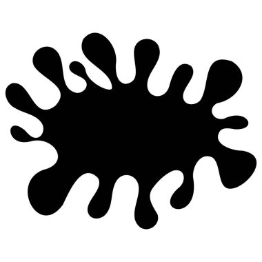 pürüzsüz kenarları olan siyah vektör lekesi