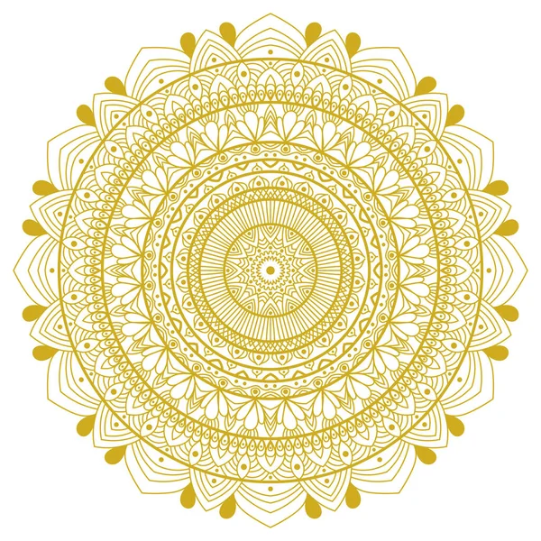 Meditasyon için tek renk yuvarlak mandala elementi
