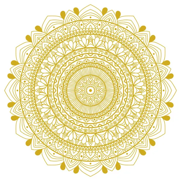 Jednoduchá Barva Kulatá Mandala Element Pro Meditaci — Stockový vektor