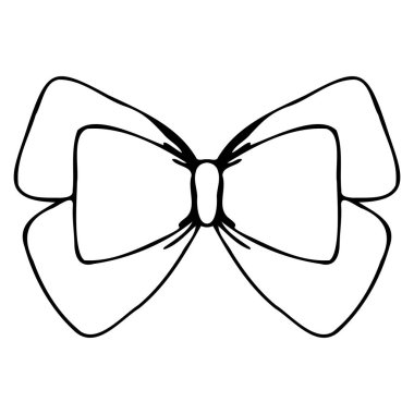 Karalama biçimi doğrusal siyah izole edilmiş vektör yayı bileşimi