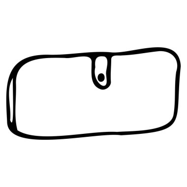 Beyaz arka planda siyah çizgili kadın çantası