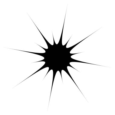 noktalı vektör blot yıldızı beyaz üzerinde izole edildi